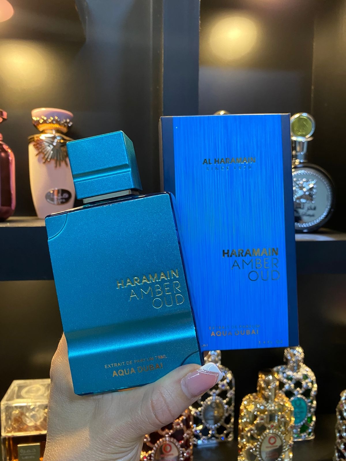AL HARAMAIN AMBER OUD AQUA DUBAI EN CAJA ECO