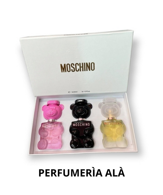 ESTUCHE MOSCHINO X3<  UNDS